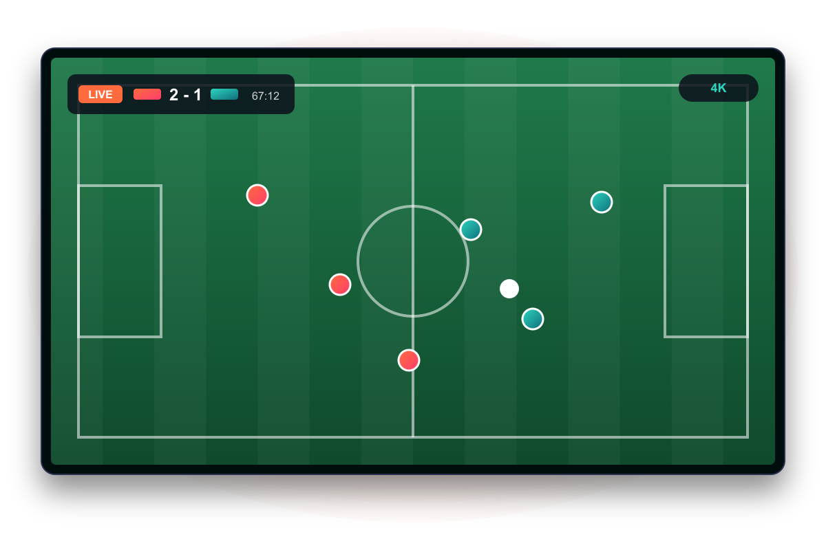 Live sports IPTV: football match streaming in 4K on PortalTivi